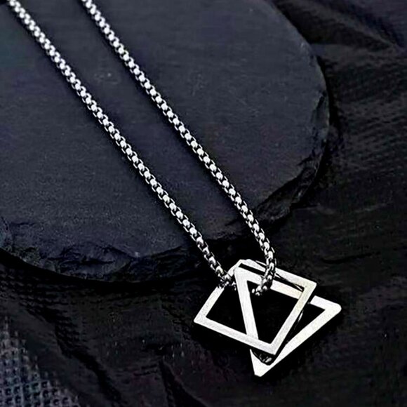 Necklace Unisex Stainless steel Geometric design - Picture 1 of 3
